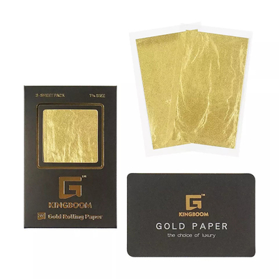 Тонкий размер 24k Pre Rolled Cones Shine Gold Rolling Paper