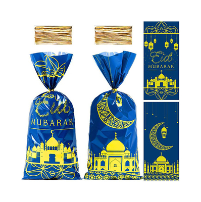 Водоустойчивые сумки Eid Mubarak Goodie украшений партии, сумки обслуживания конфеты целлофана