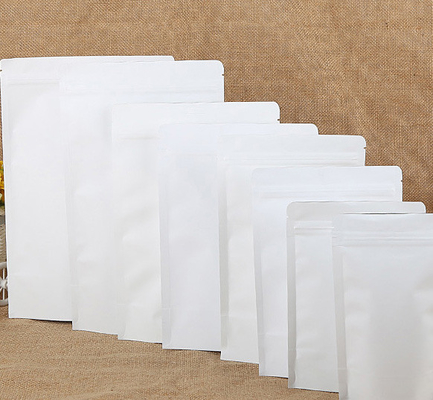 Покрытая алюминием сумка молнии белого k бумажного мешка Kraft само- поддерживая