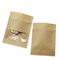 Бумага Брауна Крафт сумки фасоли орехов закуски небольшая упаковывая Зиплок с матовым окном