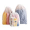 Замороженные сумки Drawstring PE изготовленные на заказ пластиковые для полотенца стороны мытья